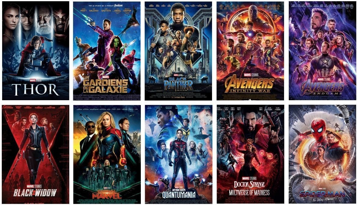 Знаменитые постеры к фильмам Marvel