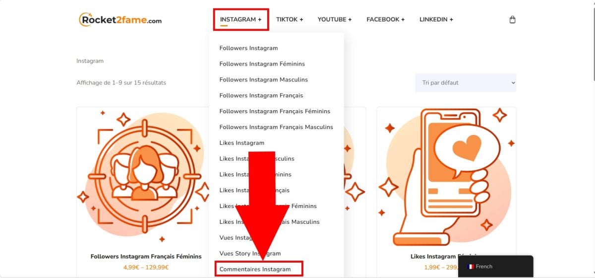 Instagram luego comenta Instagram Rocket2fame