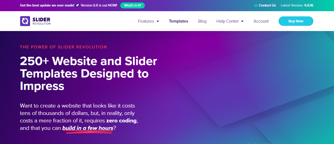 Slider Revolution home page