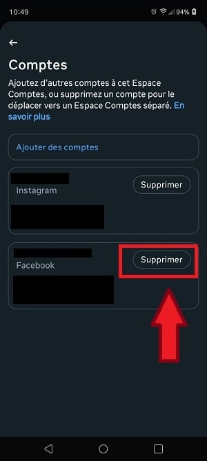 Eliminar el vínculo entre las cuentas de Instagram y Facebook