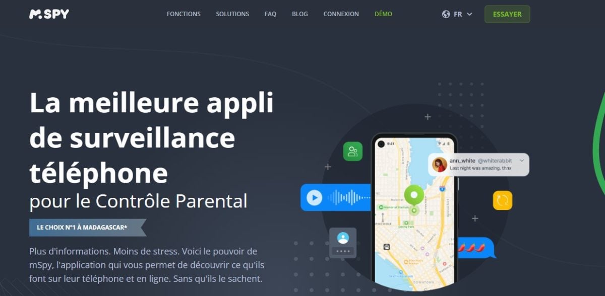 Il sito ufficiale dell'Mspy in immagini