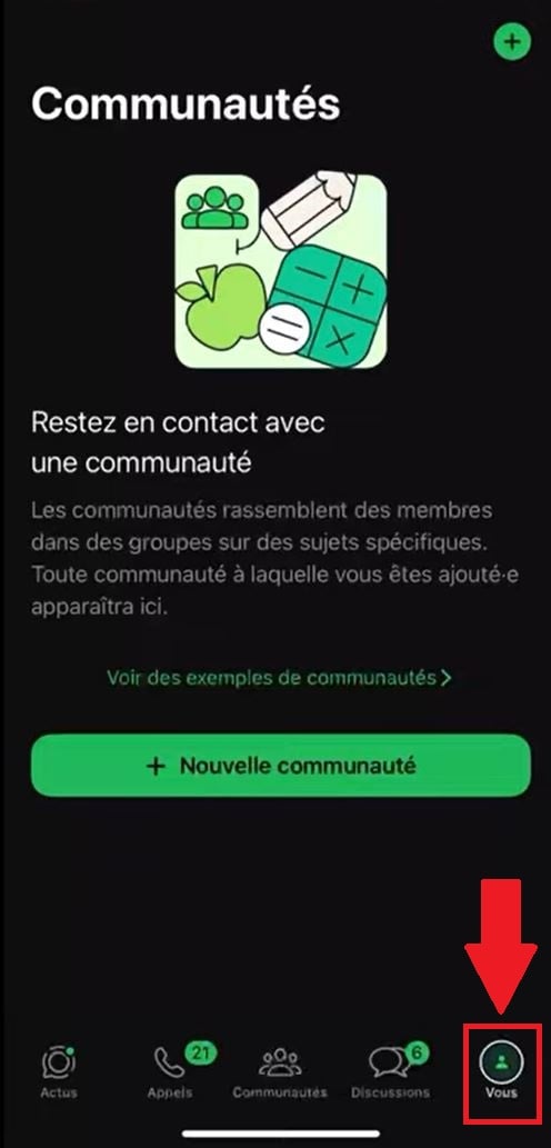 Rufen Sie unten in der App die Einstellungen oder das Profil auf.