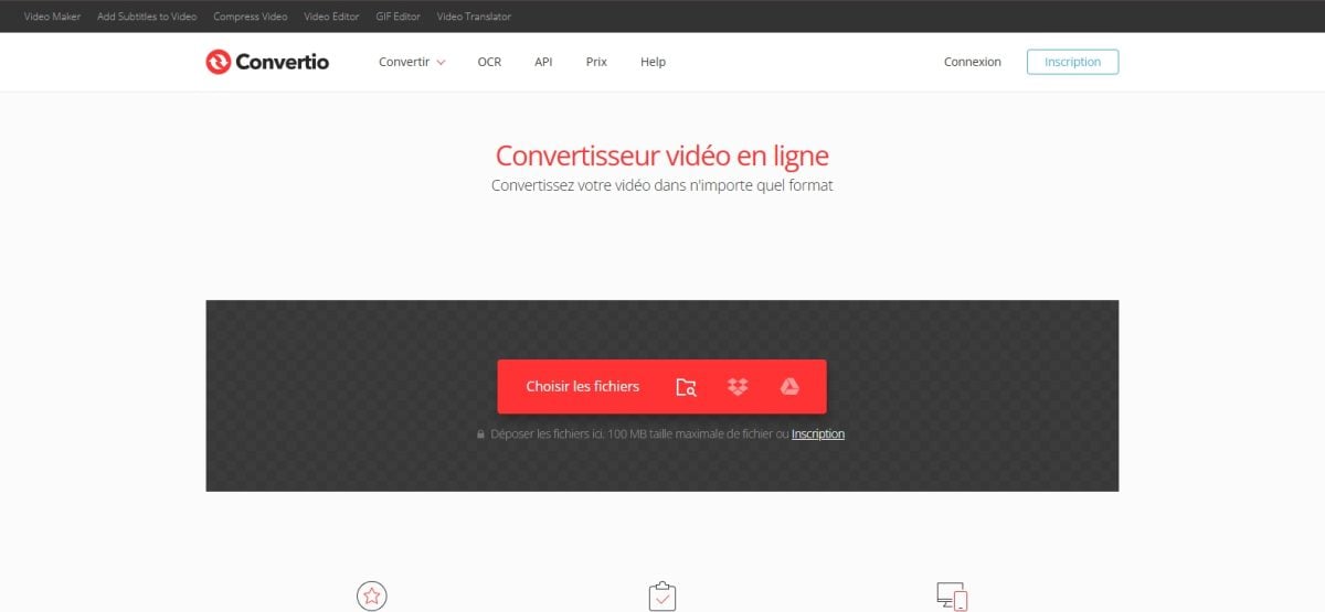 Interfaz Convertio