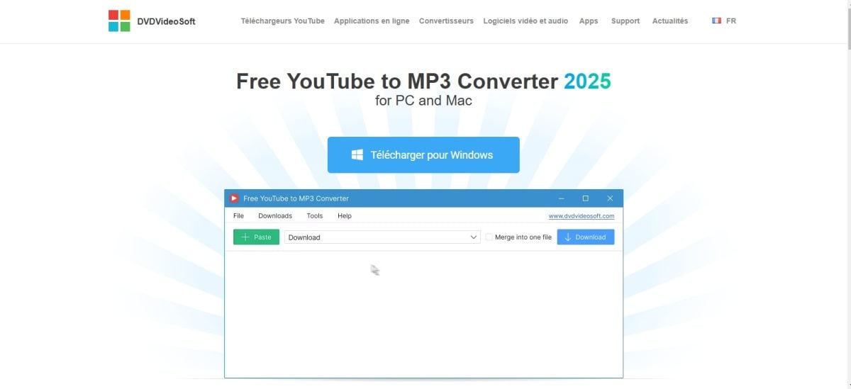 El sitio web de DVDVideoSoft en imágenes 