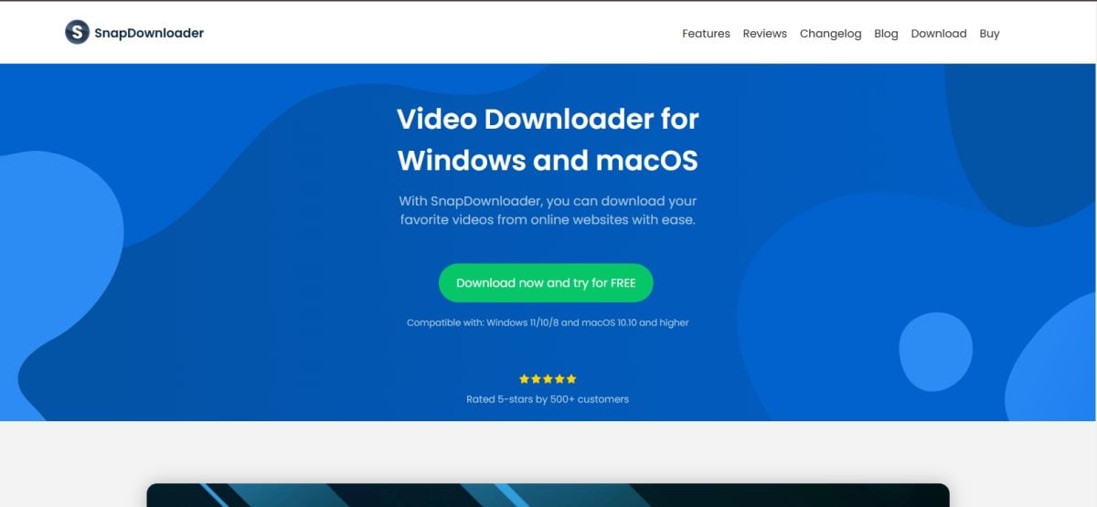 Sitio web oficial de SnapDownloader 