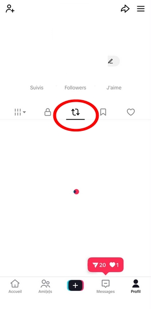 Di mana letak konten yang diposting ulang di TikTok?