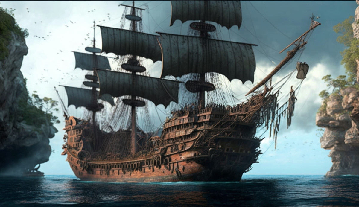 Illustration en image du Black Pearl - pirates des caraïbes 