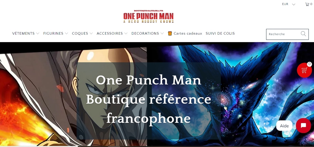 Illustration en image de la Boutique Saitama- One Punch Man