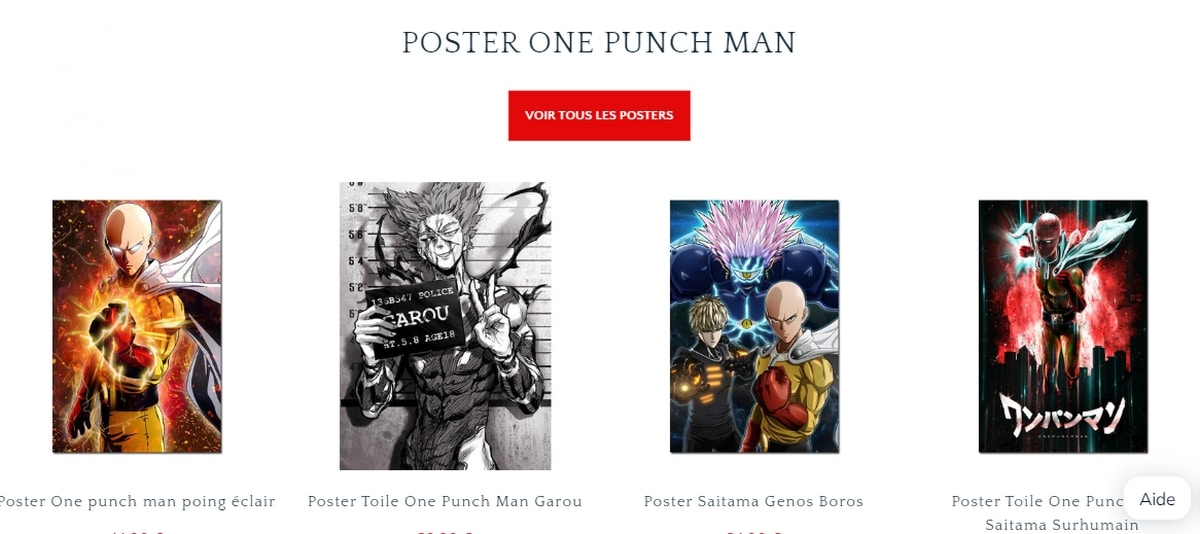 Ilustración de carteles de One Punch Man