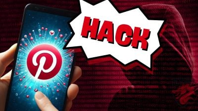 Иллюстрация взлома аккаунта Pinterest