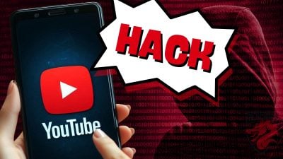 Illustration of the hacking of a YouTube account