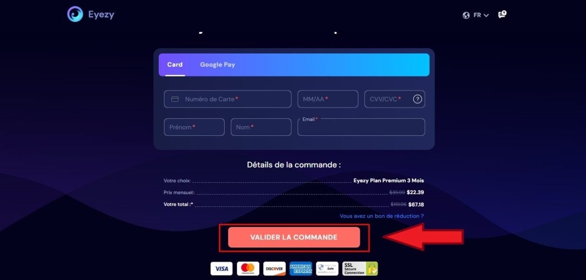 Convalida del pagamento su Eyezy