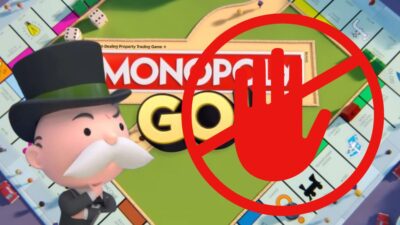 Illustration af, hvordan man blokerer nogen på Monopoly Go