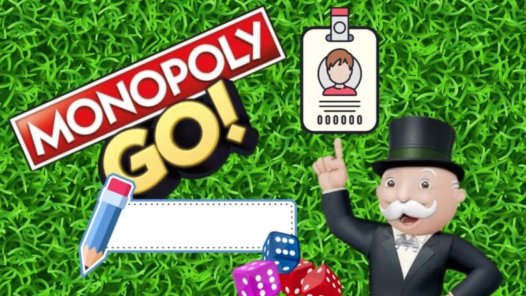 Bildliche Darstellung, wie man bei Monopoly Go den Namen ändern kann