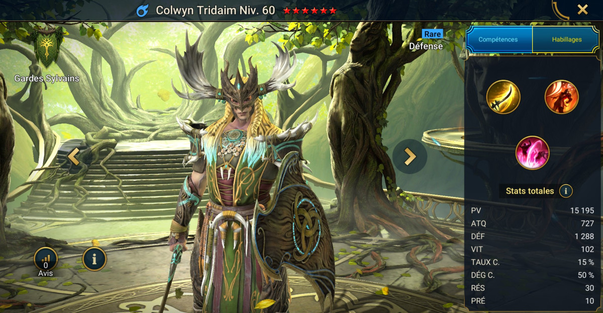 Mastery, grace and artifact guide to Colwyn Tridaim (Tribuck Colwyn) on RSL 