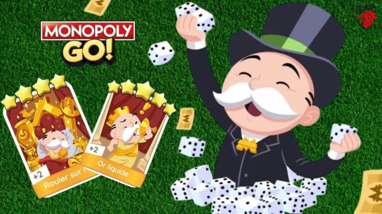 Ilustrasi untuk artikel kami Cara mendapatkan stiker emas di Monopoly Go