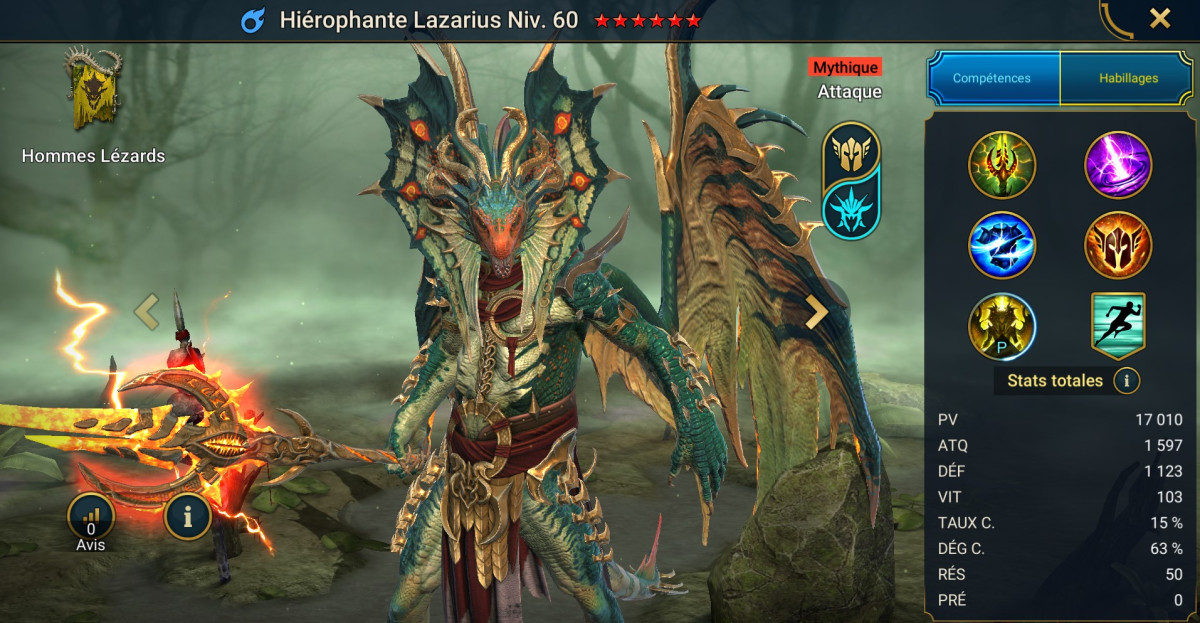 Mastery, grace and artifact guide to Hierophant Lazarius on RSL 