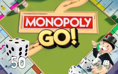 Bildillustration der heutigen kostenlosen Monopoly Go Würfel-Links