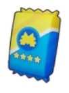 Illustrazione di un pacchetto Monopoly go-dautocollant-dore-blue-4-stelle 