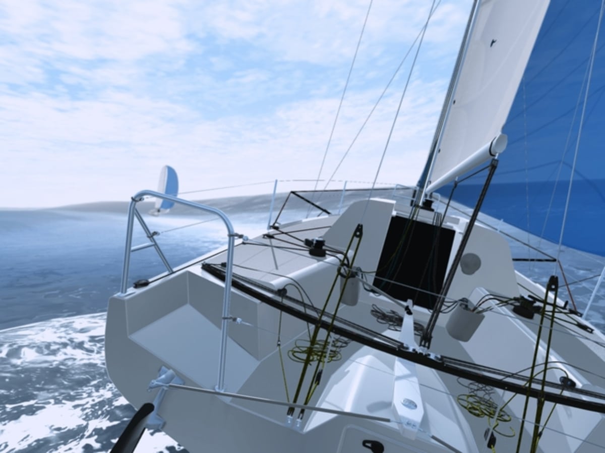 Illustration of a sailing simulator