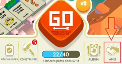 Icono de los amigos en el Monopoly go