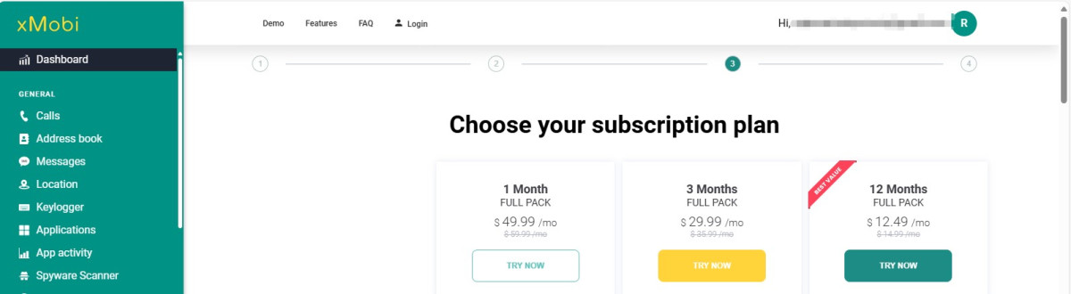 Preços Xmobi.com 