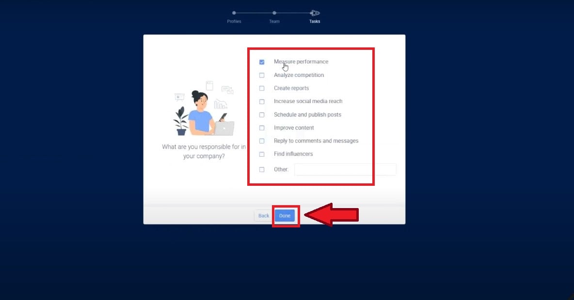 Définition du rôle dans l'usage de Fanpage Karma