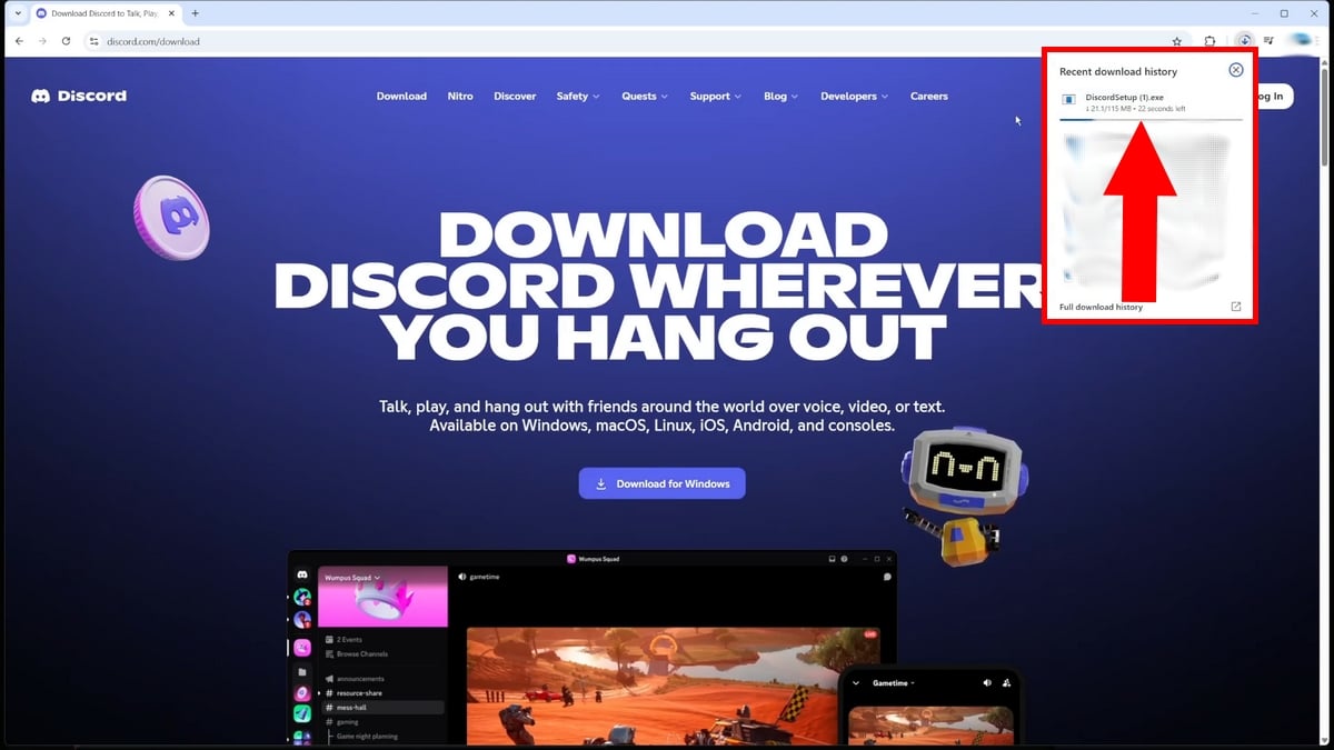 Trin 2: Klik på den downloadede fil 