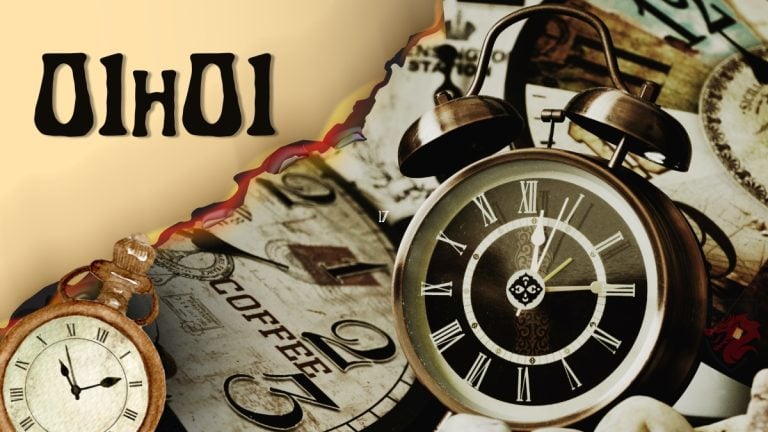 Ilustração do espelho do tempo 01H01