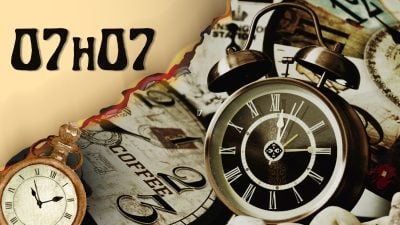 Зеркальная временная иллюстрация 07:07