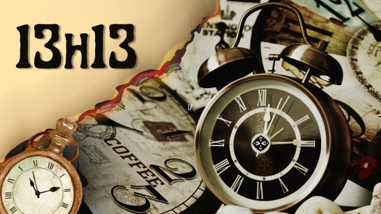 Ilustração do tempo do espelho 13:13
