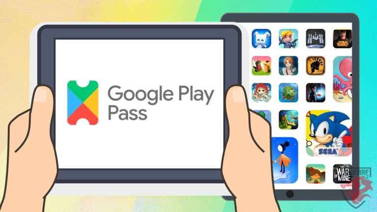 Google Play Passのゲーム一覧」のイラスト。