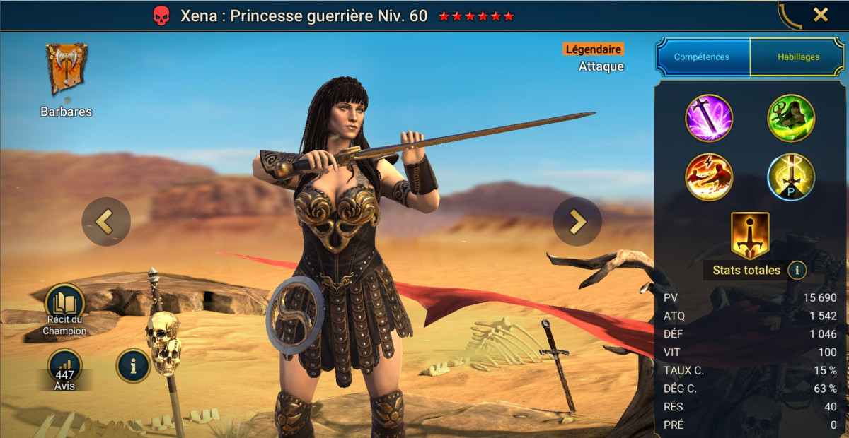Mastery, grace and artifact guide to Xena: Warrior Princess on RSL 