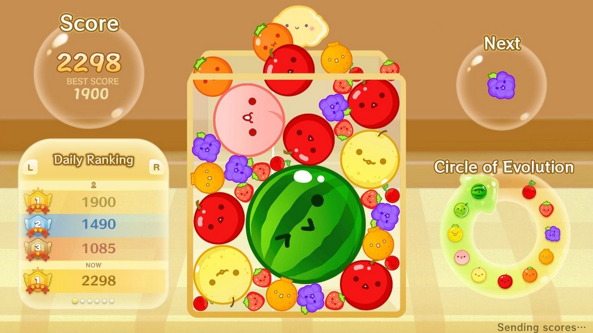 Bildliche Darstellung von "Was passiert, wenn zwei Wassermelonen auf suika game miteinander verschmelzen?"