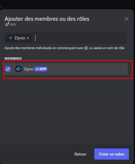 Añadir Dyno Bot a la sala de estar