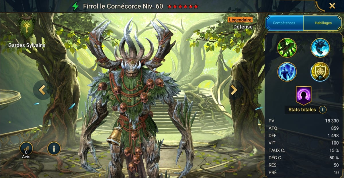 Führer zu Meisterschaften, Gnade und Artefakt auf Firrol dem Gehörnten (Firrol the Barkhorn) auf RSL 