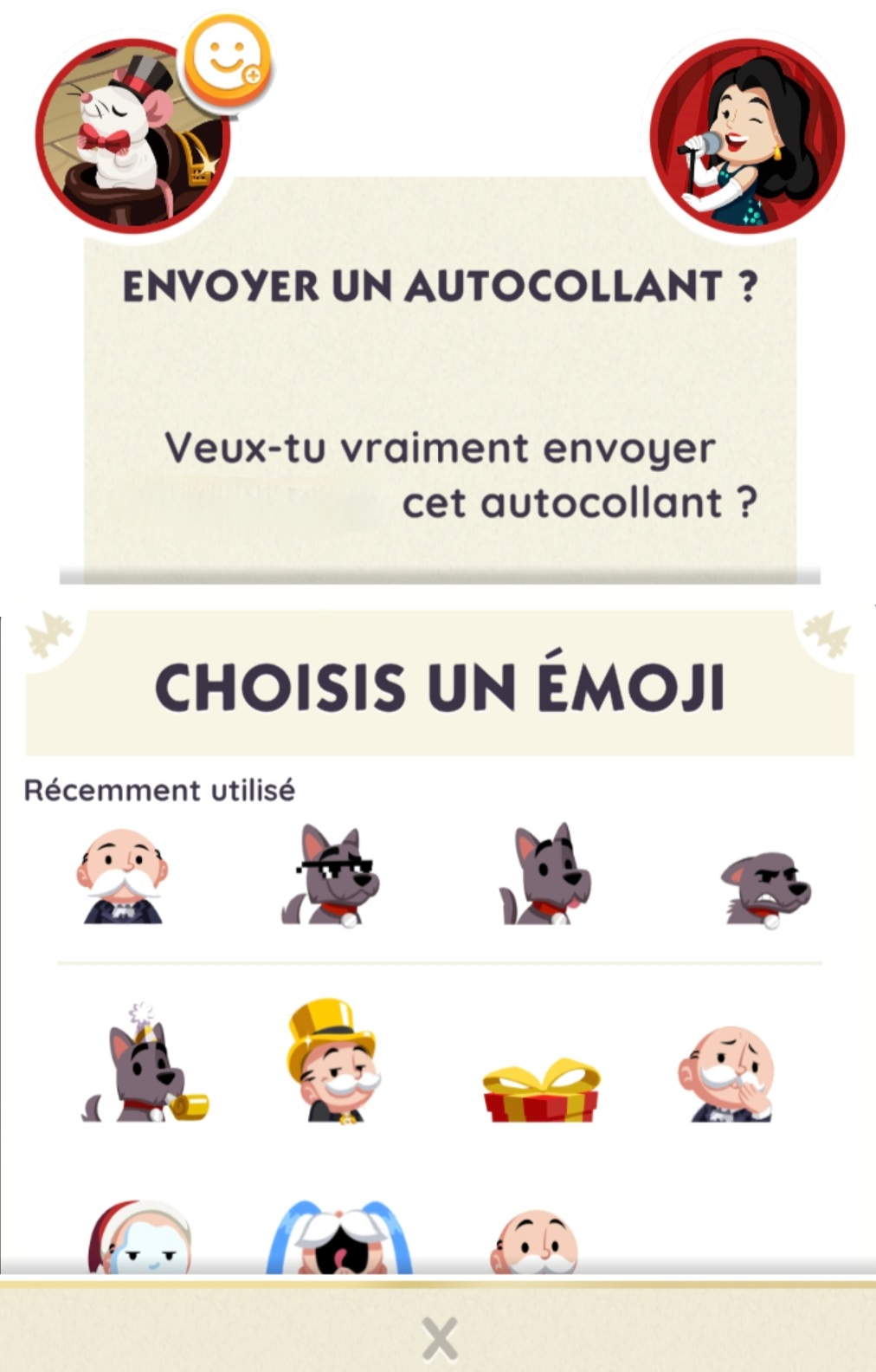 Utiliser Emoji Monopoly GO