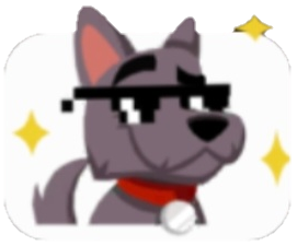 Emoji Monopoly GO Hund mit Brille