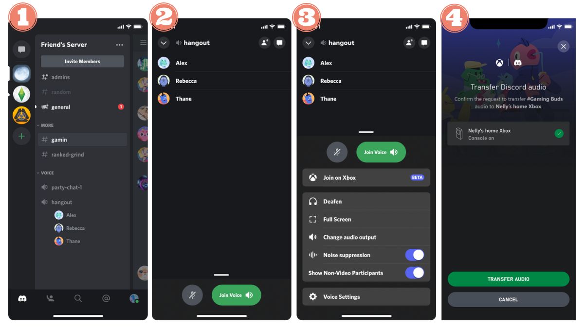 Image illustration for the steps Transferring a voice chat Discord on Xbox to Discord mobile