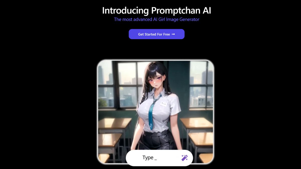 Screenshot of PromptChan.AI home page