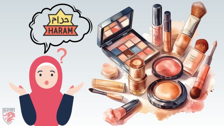 Illustration for our article "Is makeup Haram".