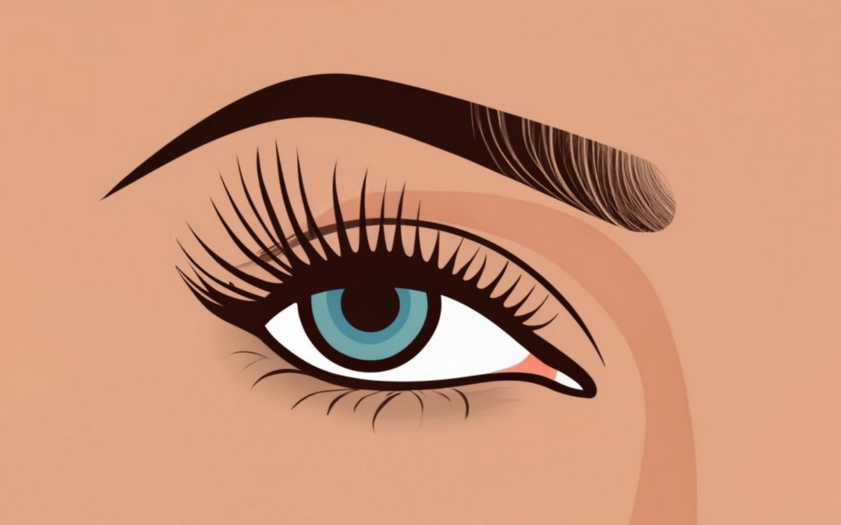 Image illustration of enhanced lashes