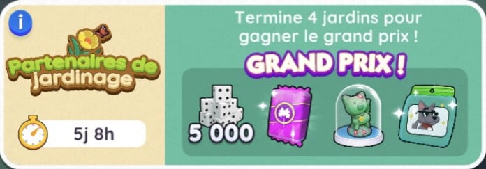 Illustration of the final prize at the Partners in Gardening event.