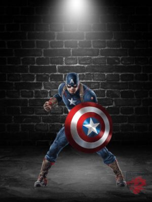 Illustration af Captain America