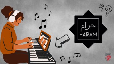 Illustration for our article "Is piano playing haram?