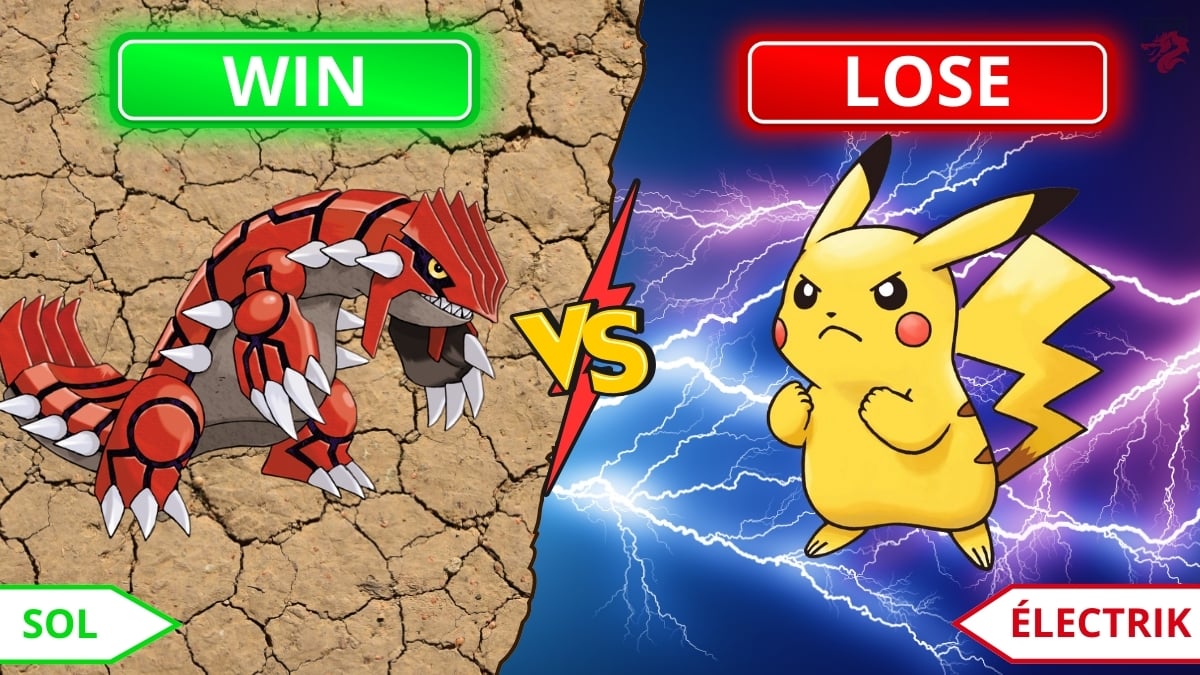 Image illustrant que le type sol bat le type électrik