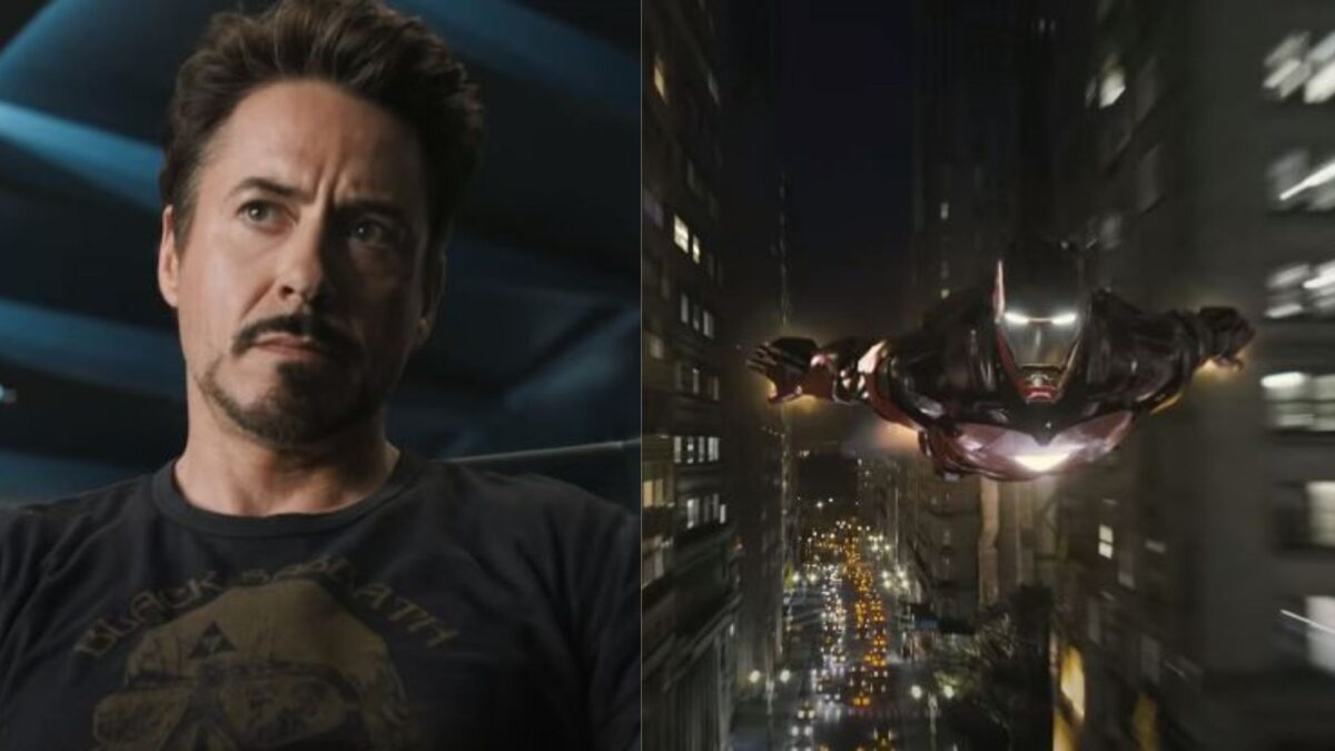 Gambar yang menunjukkan Tony Stark dan Iron Man