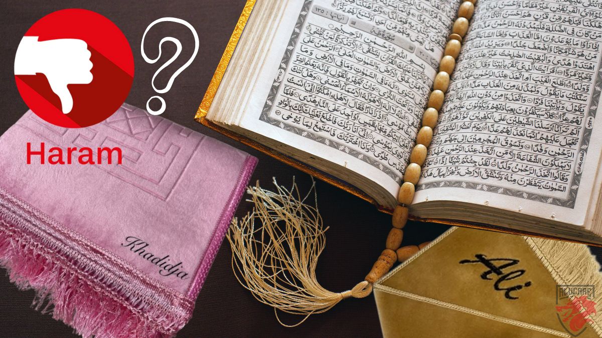 Ilustración de imagen para nuestro artículo "Alfombras de oración personalizadas Haram: ¿están permitidas?