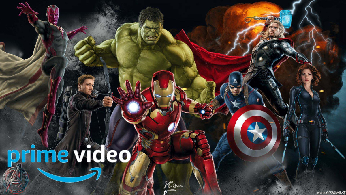 Image Illustrant les Avengers sur Prime Video