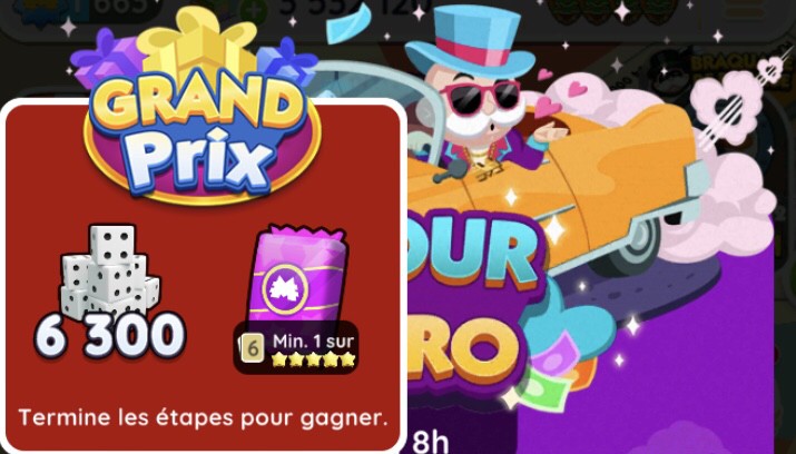 Иллюстрация финального приза события Amour Rétro в игре Monopoly Go